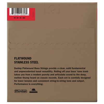 DUNLOP Juego de cuerdas Bajo Entorchado Plano 45-105 (Escala Media) 2