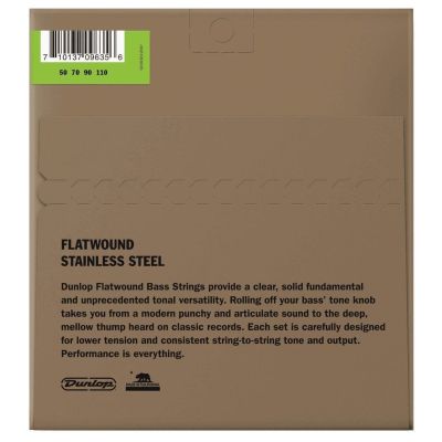 DUNLOP Juego de cuerdas Bajo Entorchado Plano 50-110 (Escala Larga) 2