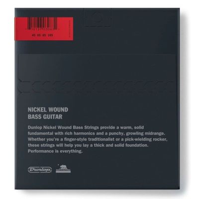 DUNLOP Juego de cuerdas Bajo Nickel Medium 45-105 2
