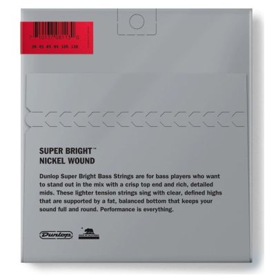 DUNLOP Juego de cuerdas Bajo Nickel Super Bright Medium 30-130 - 6 Cuerdas 2