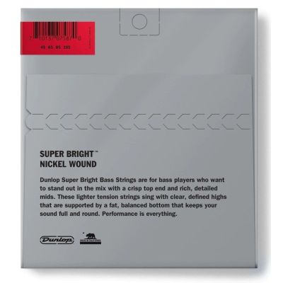 DUNLOP Juego de cuerdas Bajo Nickel Super Bright Medium 45-105 2