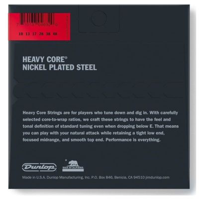 DUNLOP Juego de cuerdas Eléctrica Nickel Heavy Core 10-48 2