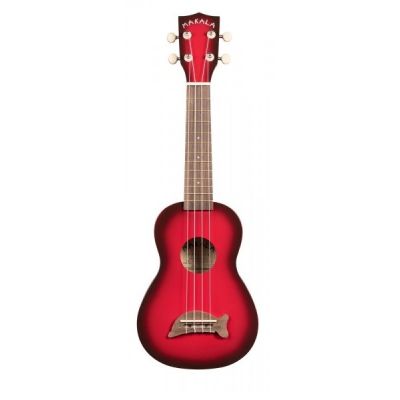KALA MKSDRD UKELELE SOPRANO ROJO SOMBREADO DELFÍN