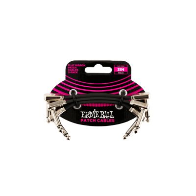 ERNIEBALL Pack de 3 Cables Flat Ribbon - 7,5cm