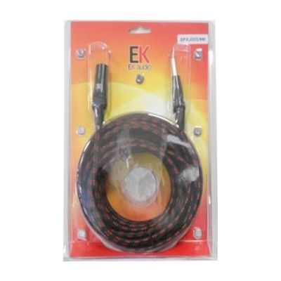 EK AUDIO SFXJ002 CABLE TRENZADO DE TELA PARA MICRÓFONO JACK-XLR MACHO 9 M