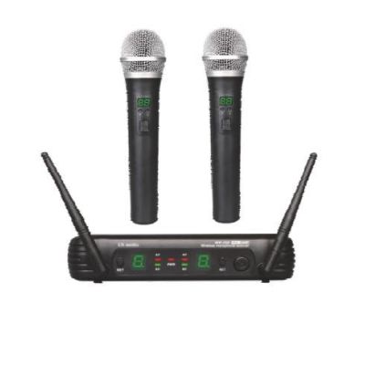 EK AUDIO WR25D DOS MICRÓFONOS INALÁMBRICOS DE MANO UHF