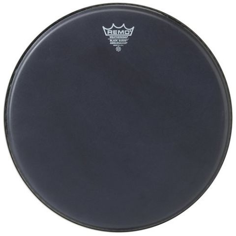 Remo 15" Ambassador Black Suede...