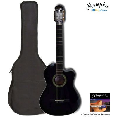 Memphis FT951C Guitarra Clásica Negra Cutway