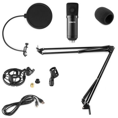 VONYX CMS300B MICRÓFONO DE ESTUDIO SET USB NEGRO