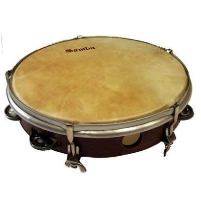 SAMBA 577SM Pandereta Ø20 cm, parche piel,sencilla,