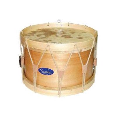 SAMBA 9654SM Tambor castellano 35.6 cm x 20 cm altura, madera, parches de piel, cuerda