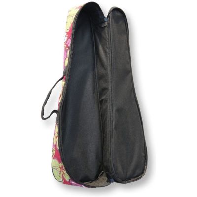 Woodi USA WUC-21-PF Funda Ukelele Soprano Floral Verde 2
