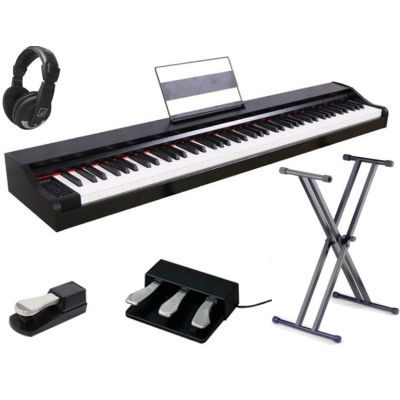 Piano de 88 teclas contrapesadas con triple pedalera economico