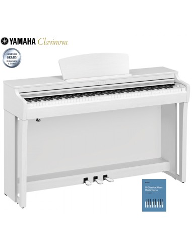 Yamaha Clp725 en color blanco con libro de partituras