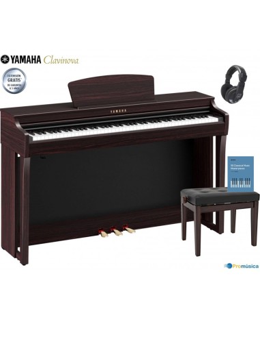 Yamaha clp725 en color palisandro con banqueta regulable y auricular. Yamaha Clavinova clp725