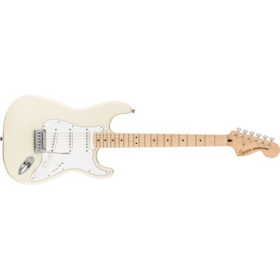Squier Affinity Series™ Stratocaster®, Maple Fingerboard, White Pickguard, Olympic White