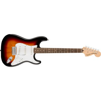 Squier Affinity Series™ Stratocaster®, Laurel Fingerboard, White Pickguard, 3-Color Sunburst