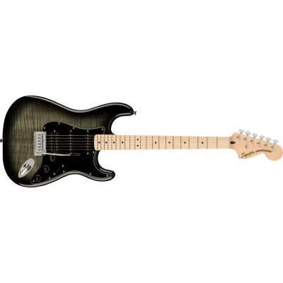Squier Affinity Series™ Stratocaster® FMT HSS, Maple Fingerboard, Black Pickguard, Black Burst