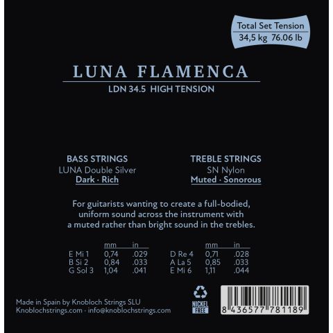 JUEGO FLAMENCO KNOBLOCH LUNA HIGHT DS...