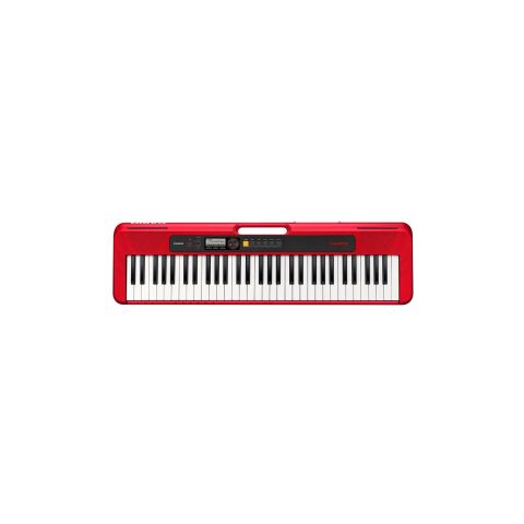 CASIO CT-S200RD con 61 Teclas en Color Rojo. Alimentador Incluido