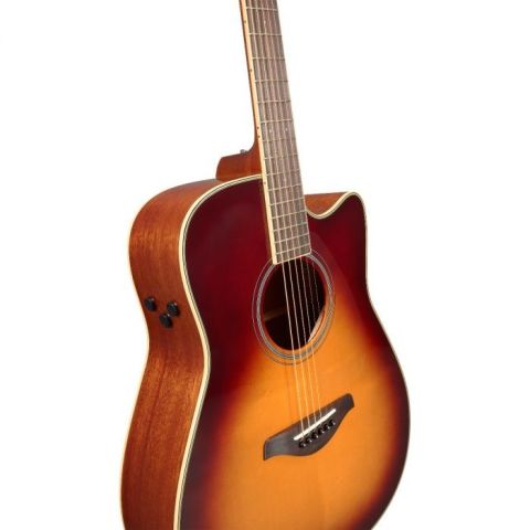 YAMAHA FGC-TA BROWN SUNBURST lateral