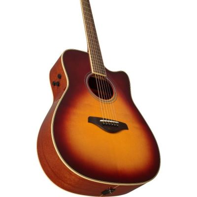 YAMAHA FGC-TA BROWN SUNBURST lateral 2