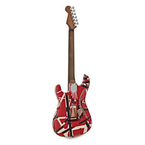 EVH Striped Series Frankenstein™ Frankie, Maple Fingerboard, Red with Black Stripes Relic