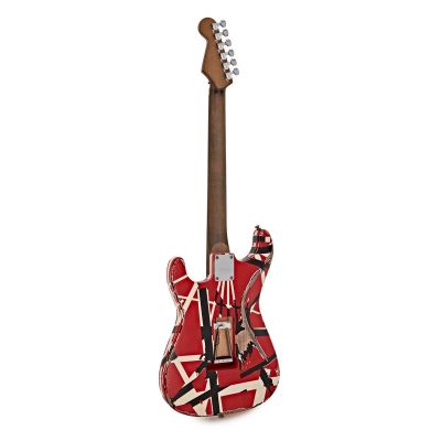 EVH Striped Series Frankenstein™ Frankie, Maple Fingerboard, Red with Black Stripes Relic