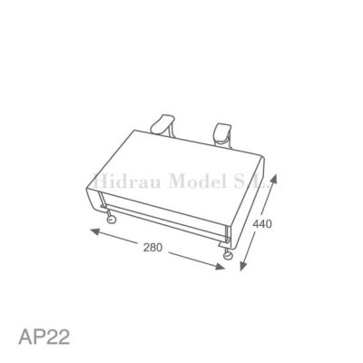 HIDRAU MODEL AP22 ADAPTADOR PEDALES PIANO NIÑOS ESQUEMA
