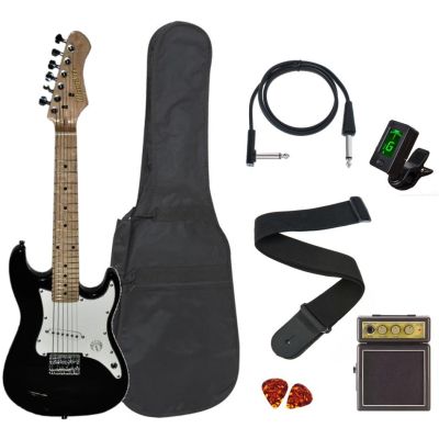 PACK MEMPHIS JRPKB TIPO MINI STRATO GUITARRA ELÉCTRICA CADETE