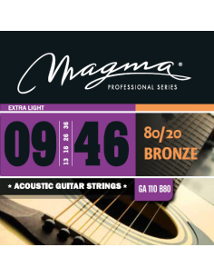 Magma GA110B80 Juego Cuerdas Acústica 80/20 Bronze 009- 046