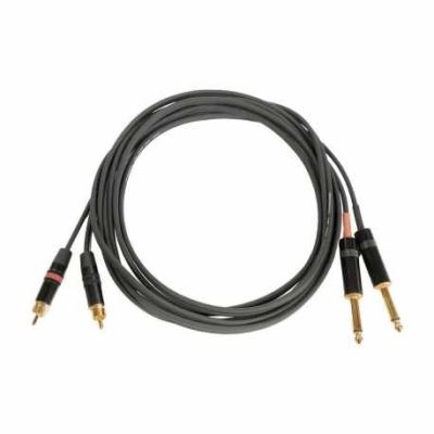 OQAN QABLP 2JM - 1.5 - 2RCA YG BK CABLE 2JACK-2RCA
