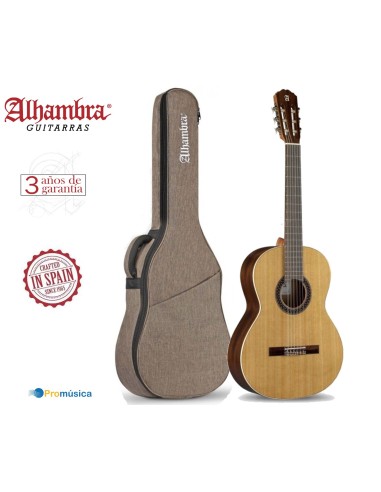 Alhambra Guitarra Clásica 1C Hybrid Terra + funda 9730 10mm