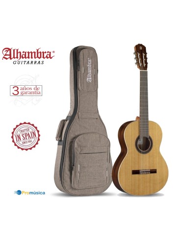 Alhambra Guitarra Clásica 1C Hybrid Terra + funda 9738 25mm