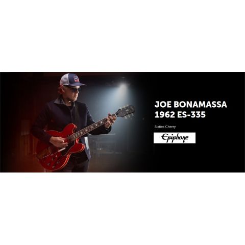 Epiphone Joe Bonamassa 1962 Es-335 Sixties Cherry con estuche Edición Limitada