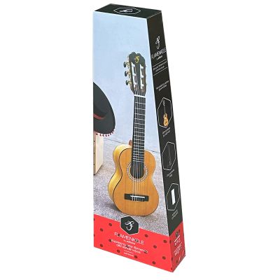 Guitalele flamneco con golepador y funda. Admira Flamenkele. Guitarra flamenca de viaje