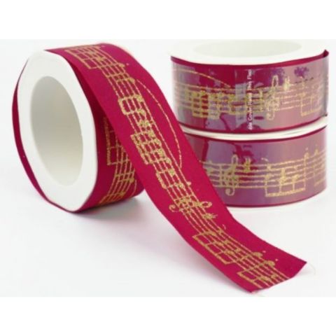 Cinta Regalo Agifty R-1016 Roja Notas...