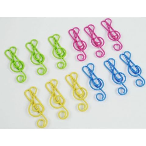 Pack 12 Clips Clave De Sol Agifty...