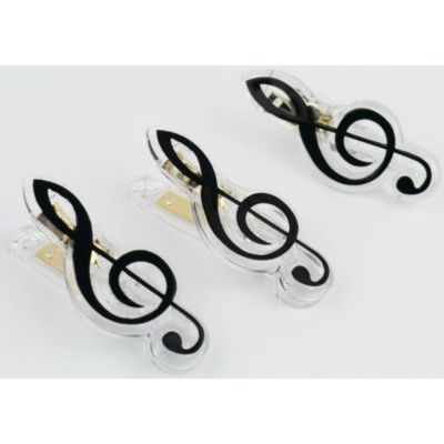 Clip Clave De Sol Agifty C-1064 Negro 7cm ( unidad )