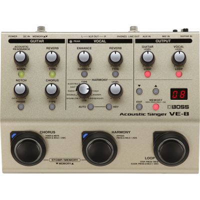 Boss VE-8 Acoustic Singer frontal