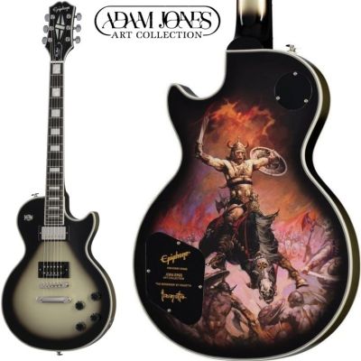 Epiphone Les Paul Adam Jones Les Paul Custom Art - Silverburst "Berserker" de Frank Frazetta (Incl. Esuche)