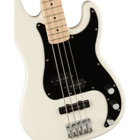 Squier Affinity Series™ Precision Bass® PJ, diapasón de arce, golpeador negro, blanco olímpico