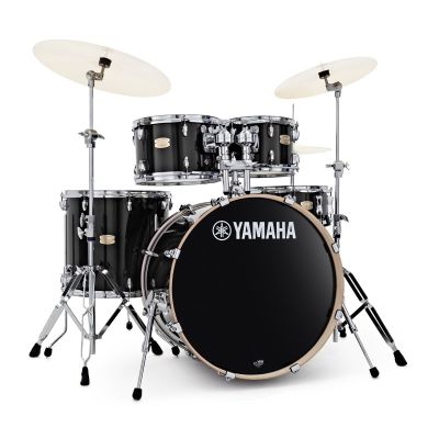 Yamaha Stage Custom Birch Standard Raven Black + Herrajes HW780