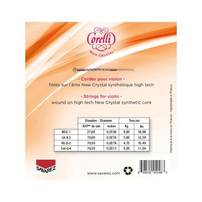 Cuerda violín Corelli Crystal 703F 3ª Re 4/4 Forte 4/4 2