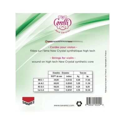 Cuerda violín Corelli Crystal 703ML 3ª Re 4/4 Light 4/4 2