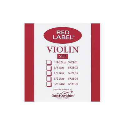 Cuerda violín Super-Sensitive Red Label 1ª Mi Bola Medium 1/4 1/4