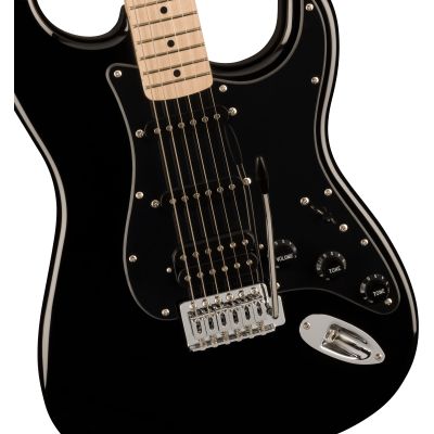 Squier Sonic™ Stratocaster® HSS, Maple Fingerboard, Black Pickguard, Black 2
