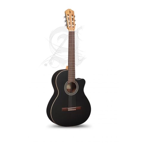 Alhambra Black Satin CW EZ electrificada con Funda Alhambra 9730 de 10mm