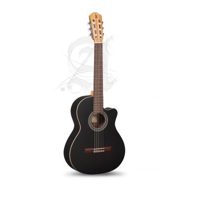 Alhambra Black Satin CW EZ electrificada con Funda Alhambra 9730 de 10mm
