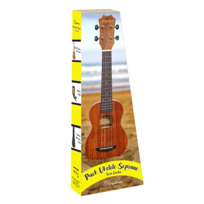 PACK UKELELE DAYTONA SOPRANO EXOTIC CAOBA